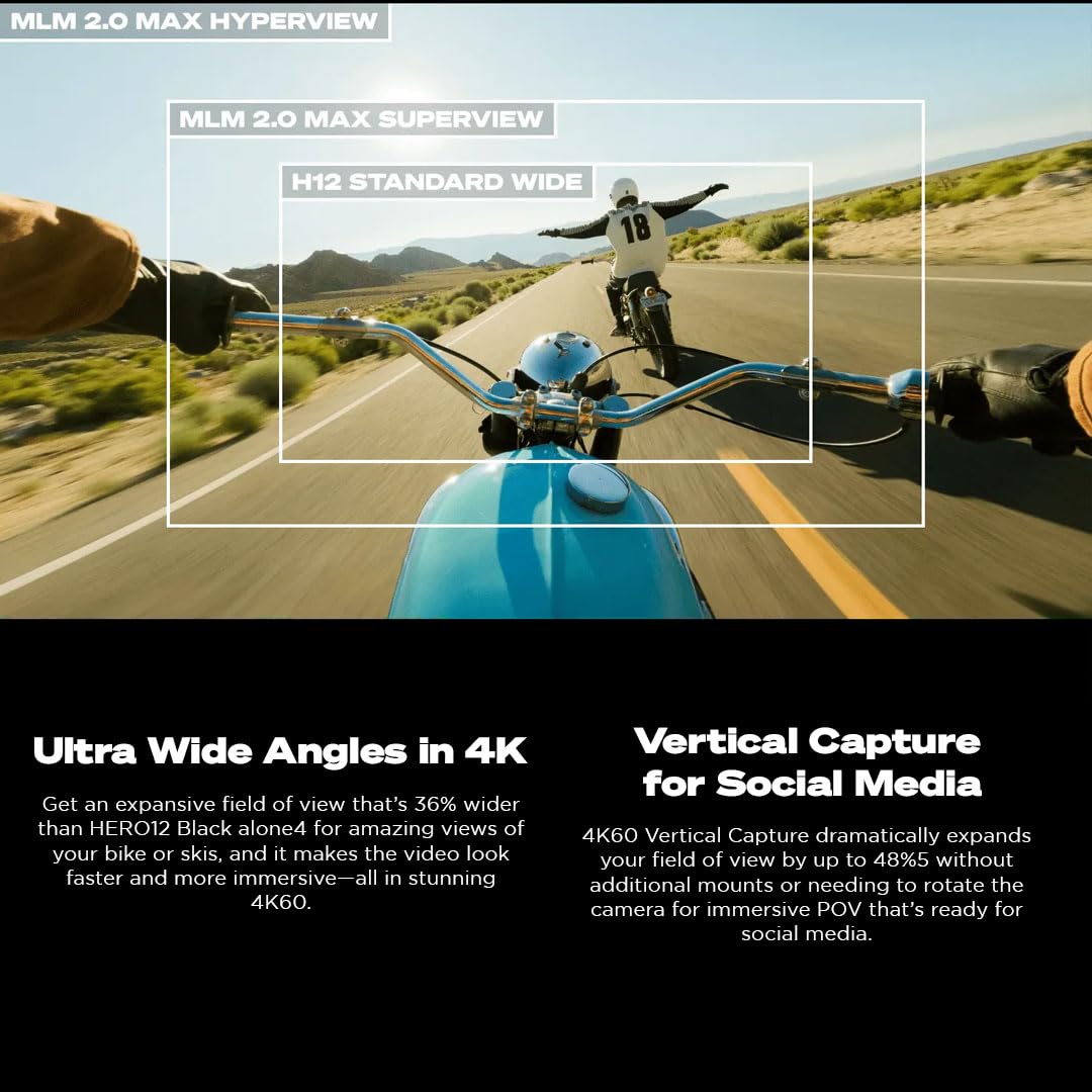 GoPro HERO12 Waterproof Action Camera with Front & Rear LCD Screens Ultra