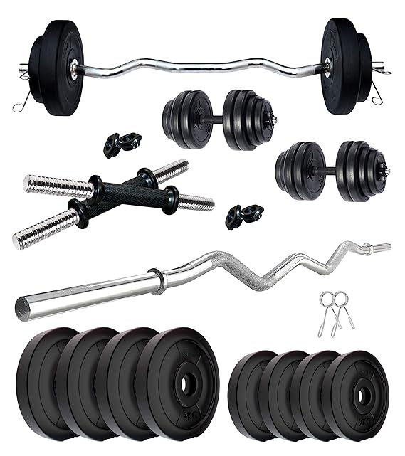 5 in 1 multifunctional weight training kit - Dumbbells, Kettlebells, Barbells & Push up brackets in 1 | Adjustable Weights