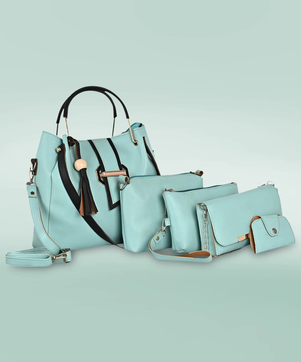 Multicolor, Green, Black Women Hand-held Bag - Extra Large Leatherette Handbag For Women And Girls